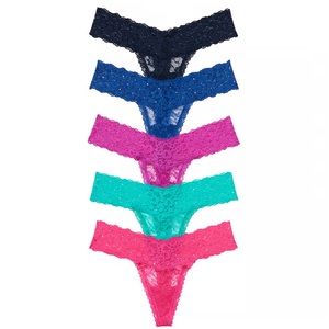 VICTORIA'S SECRET
5 Pack Lace Thong Rhinestone Panties SOLD OUT